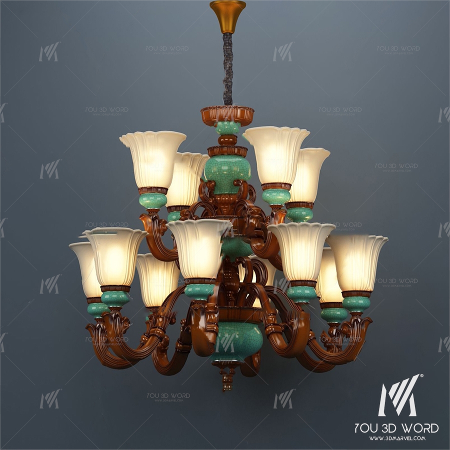 flower buds chandeliers lamp